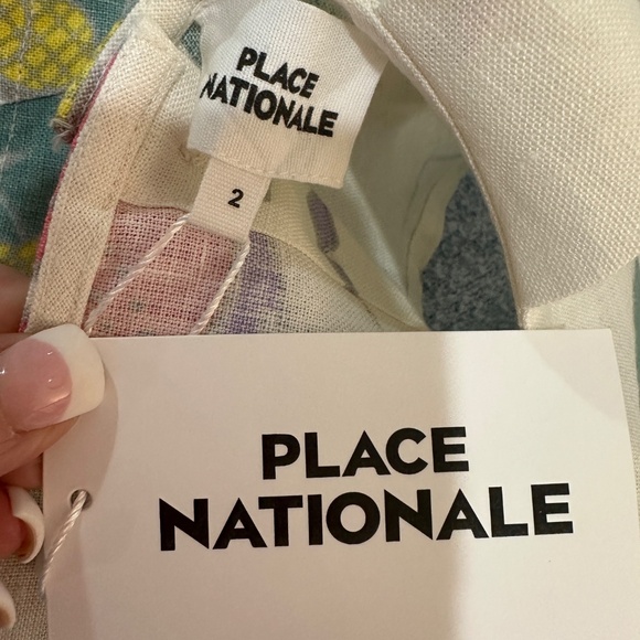 NWT Cropped Linen Top - Picture 7 of 9